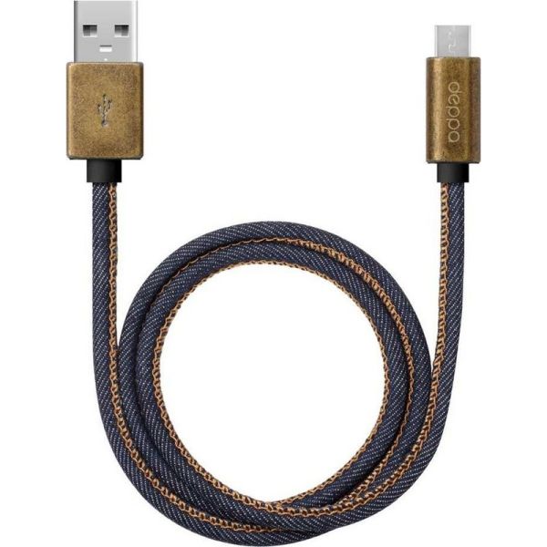 Кабель Deppa 72276 USB - micro USB синий 1,2 м