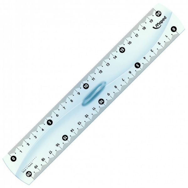 Линейка MAPED Start 20см с держателем с градуировкой на обеих сторонах градуировкаУФ чернила